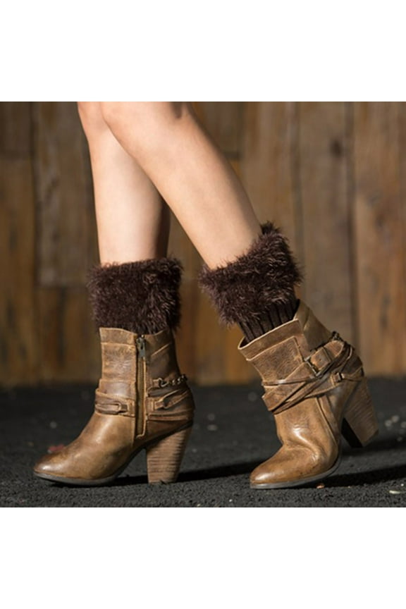 Ankle Socks,Crew Socks Leg Warmers Knitted Wool Like Boots Woolen Leg Warmers Short Flanges Solid Color Feather Yarn Hosiery Fuzzy Socks,Dress Socks, Black