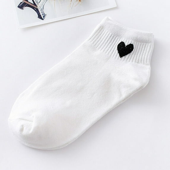 GZWYHT Ankle Socks,Crew Socks Women Heart-Shaped Fashion Skateboard Sock Comfortable Socks Dress Socks,, White