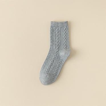GZWYHT Ankle Socks,Crew Socks Women's Color Matching Multi Color Breathable Plush And Thick Insulation Socks Dress Socks,Cute Socks,Socks for Women Grey
