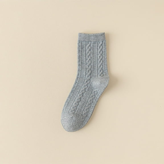 GZWYHT Socks for Women Ankle Socks Women's Color Matching Multi Color Breathable Plush And Thick Insulation Socks Cute Socks Slouch Socks Grey One Size