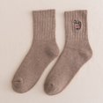 thumbnail image 1 of GZWYHT Ankle Socks,Crew Socks Women's Cute Embroidery Socks Tube Socks Thick Warm Terry Socks Fuzzy Socks,Dress Socks,Cute Socks Coffee, 1 of 6