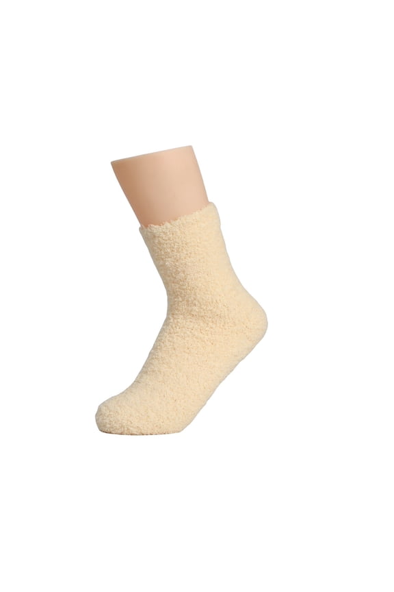 Ankle Socks,Crew Socks Women's Solid Color 2 Pairs Plush Socks Winter Solid Color Thickened Floor Sleeping Plush Socks Fuzzy Socks,Dress Socks,Cute Socks Yellow