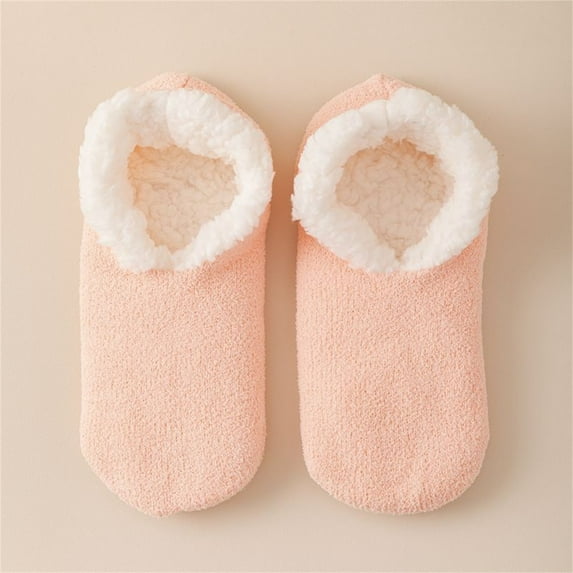 GZWYHT Ankle Socks,Crew Socks Women's Winter Super Thick Couple's Home Short Shoes And Socks Lamb's Wool Warm Plush Floor Socks Fuzzy Socks,Wool Socks,Dress Socks Pink