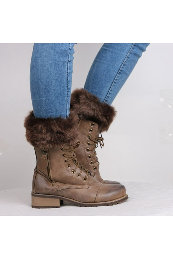 Ankle Socks,Crew Socks Womens Boot Cuffs Winter Plush Knit Leg Warmers Boot Topper Socks 2 Pairs Fuzzy Socks,Dress Socks,Cute Socks Coffee