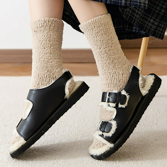 GZWYHT Ankle Socks,Crew Socks Womens Winter Socks Coral Fleece Socks Stripe Socks Colorful Lightweight Athletic Socks Casual SocksThermal Socks Dress Socks,, B