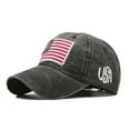 thumbnail image 1 of GZWYHT Baseball Caps,Trucker Hats Adult Classic American Flag Washed Old Letter American Sunshade Baseball Cap Running Hat,Unisex Baseball Cap Black, 1 of 7