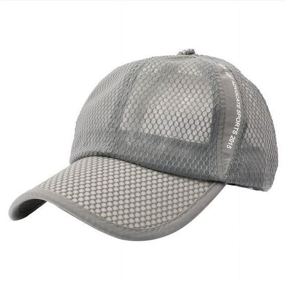 GZWYHT Baseball Caps,Trucker Hats Summer Breathable Mesh Baseball Cap Men Women Sport Hats Gray Running Hat,Unisex Baseball Cap Grey