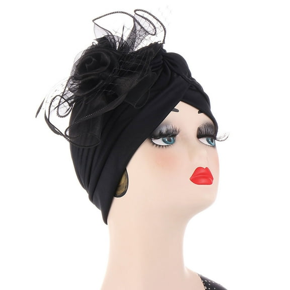 GZWYHT Baseball Caps,Trucker Hats Women India Mesh Floral Ball Hat Muslim Ruffle Cancer Chemo Beanie Wrap Cap Running Hat,Unisex Baseball Cap Black