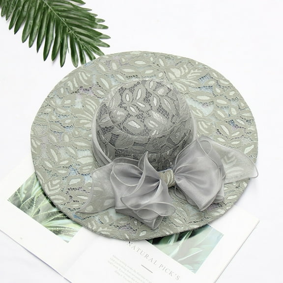 GZWYHT Baseball Caps,Trucker Hats Women's Organza Church Fascinator Bridal Tea Party Wedding Hat Sun Hats,Running Hat Grey