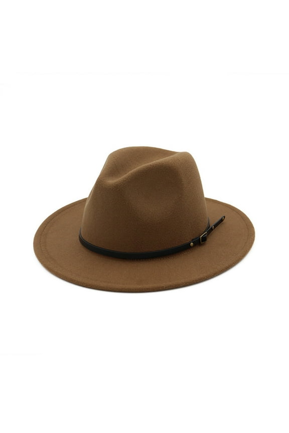 Baseball Caps,Trucker Hats Women's Wool Felt Outback Hat Panama Hat Wide Brim Women Belt Buckle Fedora Hat Fascinators Hats,Running Hat C