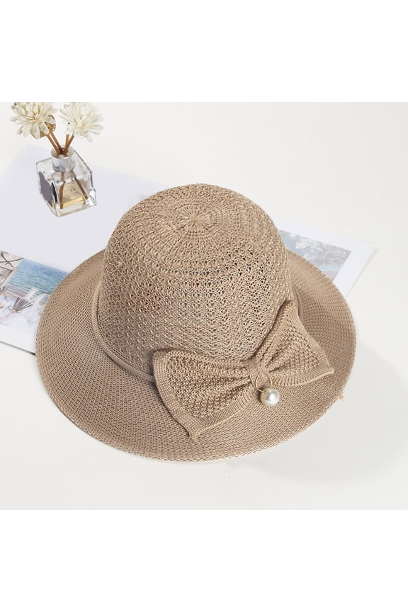 Beach Hats,Sun Hats Fisherman Hat Women Sun Summer Large Brim Thin Straw Hat Breathable Sunshade Hat Sun Hat Basin Hat Straw Hats,Hats for Women Coffee