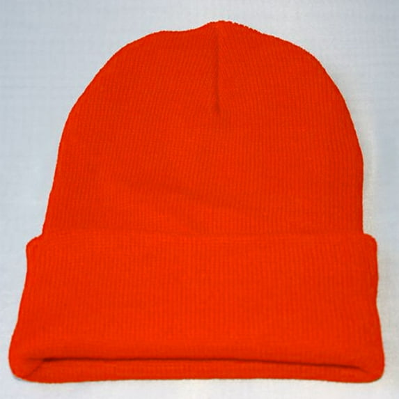 GZWYHT Beanie Winter Hats Unisex Slouchy Knitting Beanie Hip Hop Cap Warm Winter Ski Hat Skull Caps Hats for Women Orange One Size