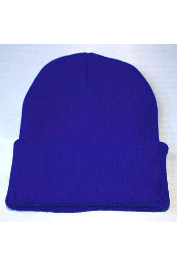 Beanie Winter Hats Unisex Slouchy Knitting Beanie Hip Hop Warm Winter Ski Hat Skull Caps Hats for Women Blue One Size