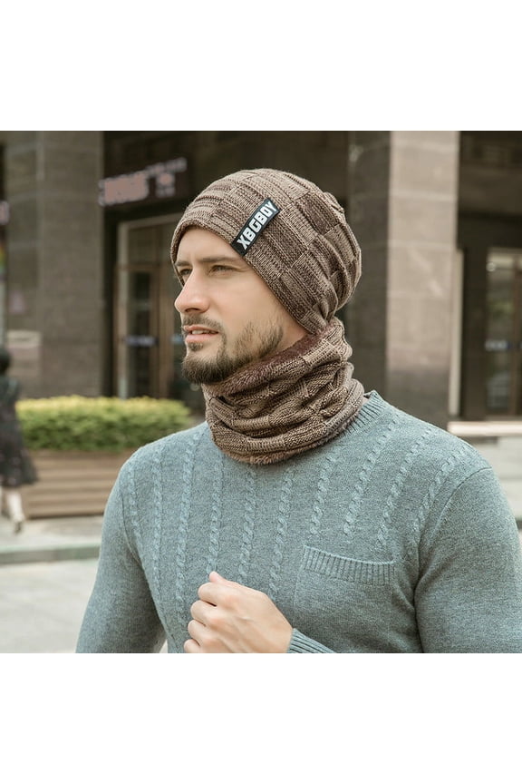 Beanies,Beanie Hats Unisex Winter WIndshield Scarf Hat Can Be Used As Scarf And Hat Winter Hats,Hats for Men Khaki