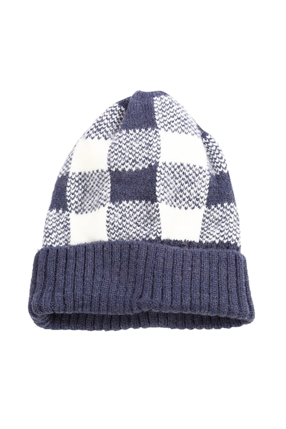 Beanies,Beanie Hats Winter Brush Lined Soft Warm Knit Cap Ski Sock Cuff Cap Winter Hats,Hats for Women Navy