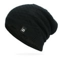 thumbnail image 1 of GZWYHT Beanies,Beanie Hats Womens And Mens Diamond Check Sweater Cap Men's Cycling Soft Knit Cap Winter Hats,Hats for Men Black, 1 of 4