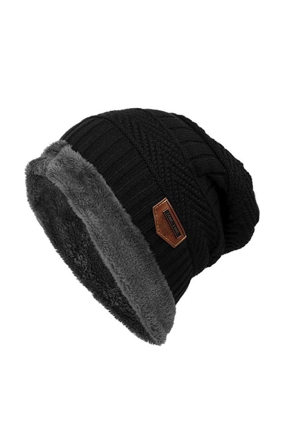 Beret Hats,French Style Beanie Hats Fashion Fleece Contrast Colors Knitted Warm Winter Hats For Women Men Flat Cap,Visor Beret Black