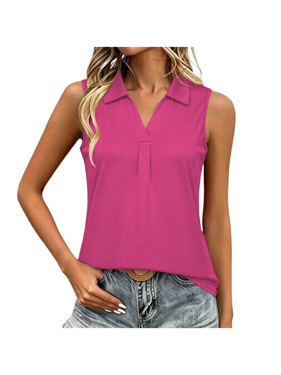 Button Down Shirts for Women Slim Fitted Button Down Shirts Front Button Casual Shirts Lightweight Breathable Shirts Elegant Blouses for Women Pink L