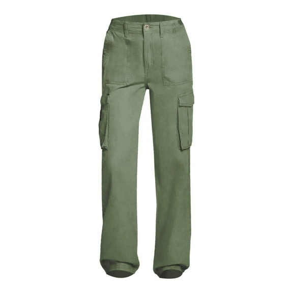 GZWYHT Cargo Pants Women,Work Pants,Adjustable Straight Fit Cargo Pants High Waist Baggy Hiking Pants With Pocket Wide Leg Parachute Pants,Pants for Women,Palazzo Pants,Cargo Sweatpants,Army Green,L