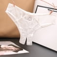 thumbnail image 1 of GZWYHT Cheeky Underwear Clearance No Show Underwear,Women's Sexy Underpants Open Crotch Panties Low Waist Lace Briefs Underwear,Womens Underwear,Sexy Underwear,Seamless Underwear,White One Size, 1 of 3