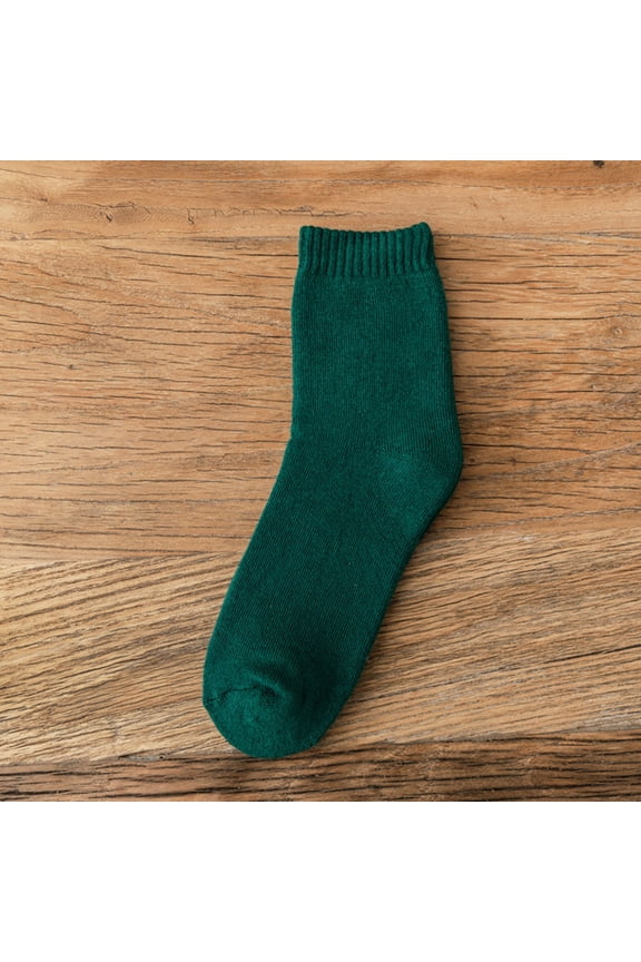 Crew Socks,Fuzzy Socks Womens Socks In Autumn And Winter Plus Velvet Padded Warm Towel Socks Ladies Long Cotton Socks Gifts For Women Knee High Stockings,Dress Socks,Slouch Socks Army Green
