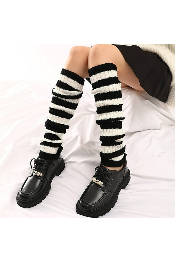 Crew Socks,Knee High Stockings Colorful Fluorescent Woolen Knitted Socks For Warm Feet Set Halloween Dressing Accessories Party Thick Leg Set Dress Socks,Slouch Socks,Compression Socks V