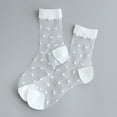 thumbnail image 1 of GZWYHT Crew Socks,Knee High Stockings Women Spring And Summer Tube Stockings Stockings Polka Dot Transparent Comfortable Stockings Dress Socks,Slouch Socks,Cute Socks White, 1 of 3