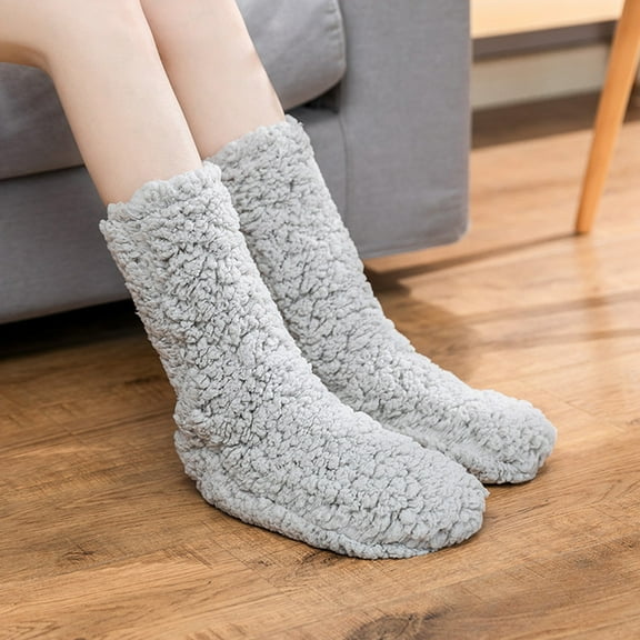 GZWYHT Crew Socks,Knee High Stockings Women Thick Super Warm For Winter Home Fuzzy Socks Super Soft Comfort Of Coral Fleece Slipper Socks Dress Socks,Slouch Socks,Cute Socks B