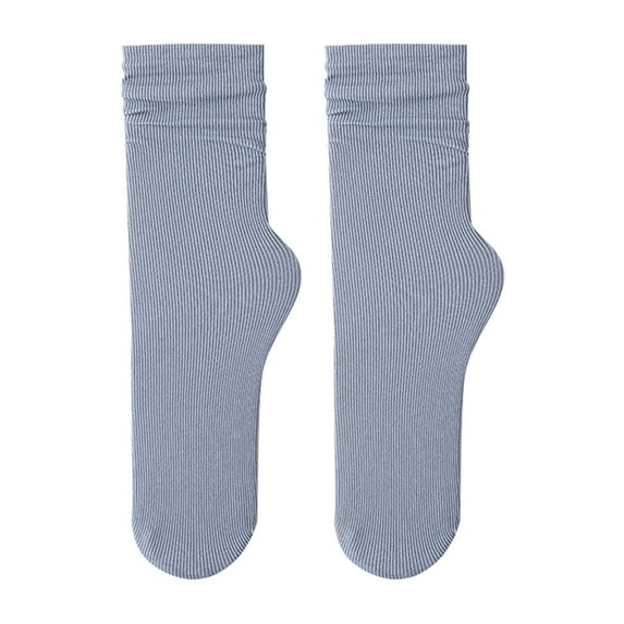 GZWYHT Crew Socks,Knee High Stockings Women's Summer And Autumn Thin Ice Socks Solid Simple Ice Silk Socks Mid Tube Socks Dress Socks,Slouch Socks,Cute Socks Light blue