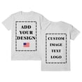 thumbnail image 1 of GZWYHT Custom Photo T-Shirts for Men Design Your Own Personalized Shirt on Front&Back Cotton Tess Customizable Text And Image Gray XL, 1 of 6