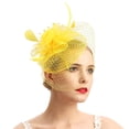 thumbnail image 1 of GZWYHT Fascinators Hats For Women，Bridal Wedding Church Dress Hat Sun Cap Headband Flower Cocktail Mesh Fascinatorss Hair Clip Kentucky Derby Hat Wedding Flower Wide B, 1 of 2