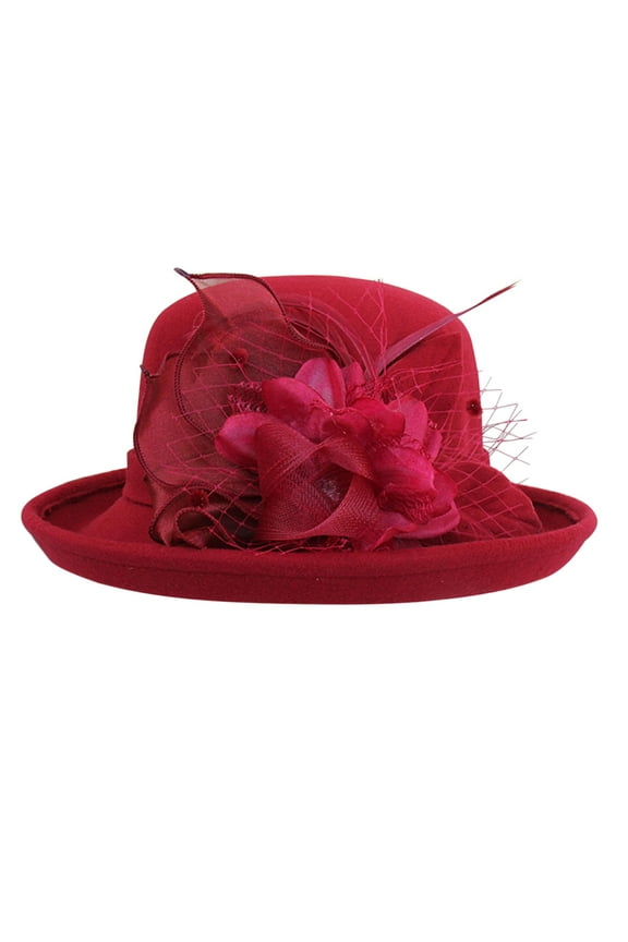 Fascinators Hats For Women,Headband Flower Cocktail Mesh Feathers Hair Clip Kentucky Derby Hat Wedding Flower Wide Brim Sun Hat Bucket Bowler Hat