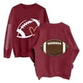 thumbnail image 1 of GZWYHT Football Sweatshirts for Women Plus Size Sweatshirt Travel Sweatshirt Beach Sweatshirt Cute Fall Sweatshirt Summer Sweatshirt Teacher Sweatshirt Women Football Outfit，Red，3XL, 1 of 7