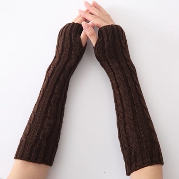 GZWYHT Gloves for Cold Weather,Winter Gloves Fashion Women Half Finger Wool Gloves Men's And Women's Winter Keep Warm Gloves Winter Gloves Fingerless Gloves,Work Gloves,Gloves for Men Coffee