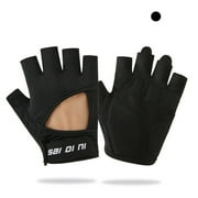 GZWYHT Gloves for Cold Weather,Winter Gloves Womens And Mens Yoga Spinning Bike Non Slip Half Finger Breathable Wear Equipment Dumbbell Training Gloves Fingerless Gloves,Work Gloves Black M