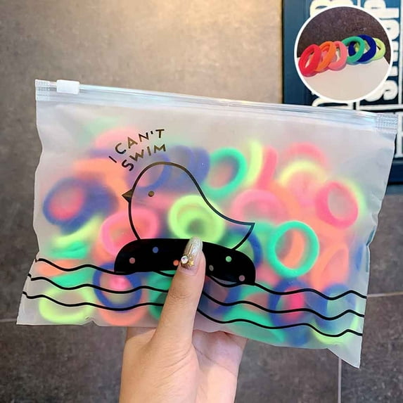 GZWYHT Headbands for Women,Hair Accessories 50/100 pcs Girls colorfull Elastic Hair Bands Kids Ponytail Rubber Accessories Hair Bands,Hair Ties,Workout Headbands F