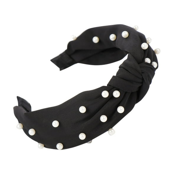 GZWYHT Headbands for Women,Hair Accessories Fashion Bow Knot Beading Hairband Women Hair Head Hoop Sweet Girls Hair Headband Hair Bands,Hair Ties,Workout Headbands Black