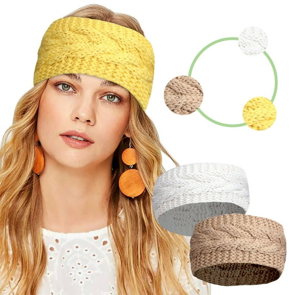 GZWYHT Headbands for Women,Hair Accessories Solid Knitting Wool Empty Top Pullover Hat Hair Band Warm Temperament Hair Band Headdress Hair Bands,Hair Ties,Workout Headbands A