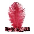 thumbnail image 1 of GZWYHT Headbands for Women,Hair Accessories Women Feather Headband 20s Accessories Crystal Beaded Wedding Headpiece Skincare Headband,Hair Bands,Hair Ties Wine, 1 of 4