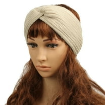 GZWYHT Headbands for Women,Hair Accessories Women's Fall And Winter Solid Knit And Fleece Warm Sports Headband With Ear Protector Skincare Headband,Hair Bands,Hair Ties Beige