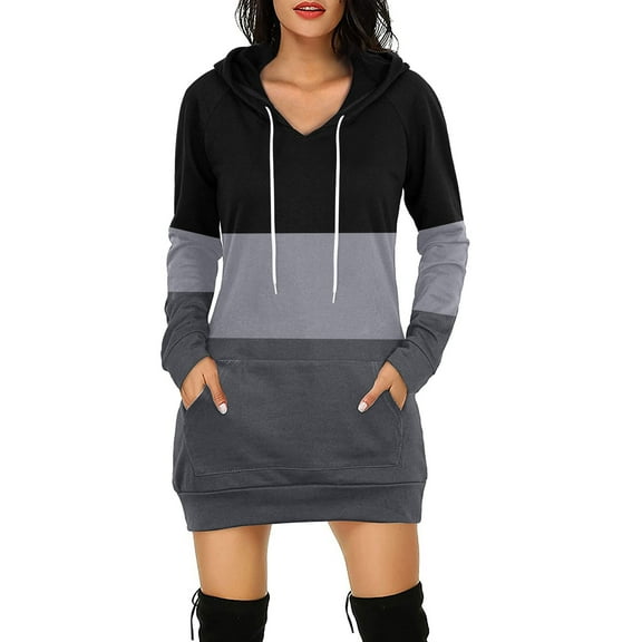 GZWYHT Hoodies for Women Graphic Hoodies Women's Hoodies Long Sleeve Lightweight With Pockets Fashion Sweatshirts Dress Sweatshirt for Women Womens Sweatshirts Long Sleeve Tops Grey 3XL