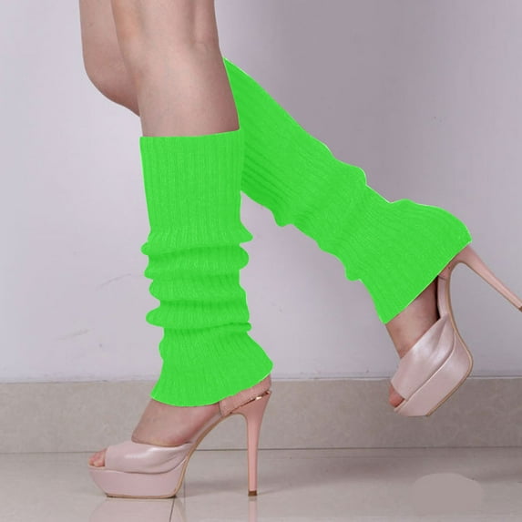 GZWYHT Leg Warmer,Knee High Stockings Womens Warm Wool Socks Womens Winter Solid Color Adult Leg Sets Pile Socks Knitted Leg Sets Solid Color Slouch Socks,Clearance,Scrunch Socks Green