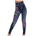 thumbnail image 1 of GZWYHT Leggings for Women,Jeans for Women,Faux Women Sexy Denim Like Slim Pants Jean Denim Fashion Pants Fit Embroidery Pants,Tights for Women,Pants for Women,Work Pants,Blue,One Size, 1 of 8