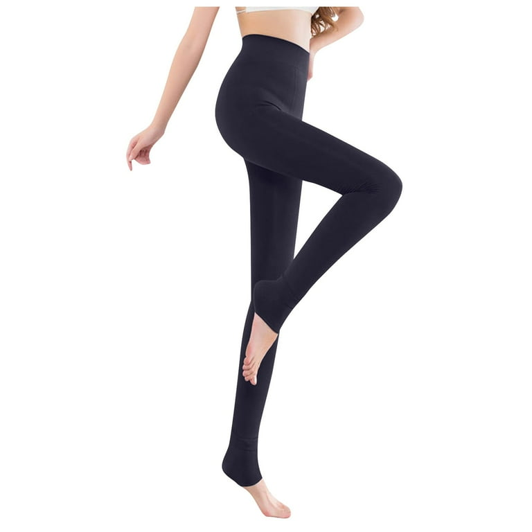 Gzwyht Leggings for Women Petite Pants Fashion Fleece Winter Pants Thick Warm Step Pants Women Brushed Warm Lined Tights Leggings Pants Tights for