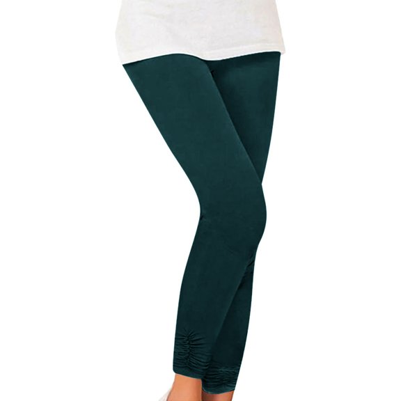 GZWYHT Leggings for Women,Petite Pants,Fashionable Fall And Winter Stretch Pleated Bottoming Pants Leggings Tight Elastic Ladies Bottoming Pants,High Waisted Pants,Tights for Women,Work Pants,G,M