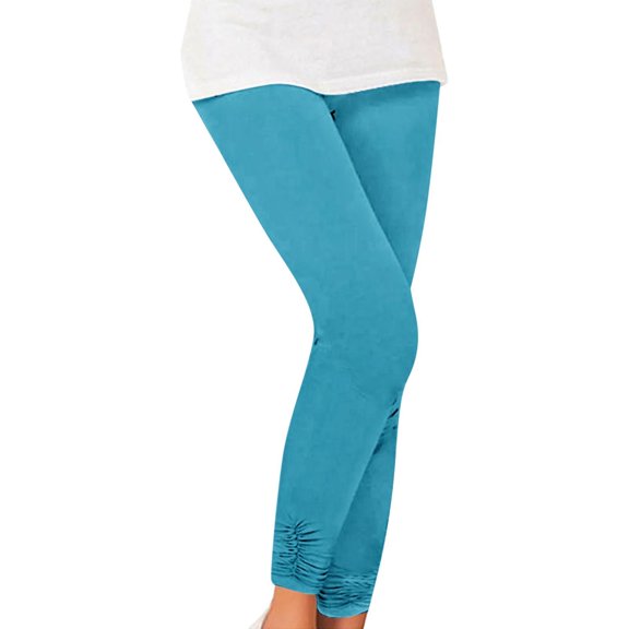 GZWYHT Leggings for Women,Petite Pants,Fashionable Fall And Winter Stretch Pleated Bottoming Pants Leggings Tight Elastic Ladies Bottoming Pants,High Waisted Pants,Tights for Women,Work Pants,H,M