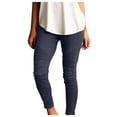 thumbnail image 1 of GZWYHT Leggings for Women,Petite Pants,Womens Large Multi Color Fashion Casual Slim Fitting Solid Color Elastic Pants With Pockets,Tights for Women,Pants for Women,Work Pants,Blue 2,S, 1 of 6