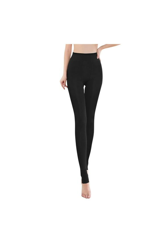 Leggings for Women,Petite Pants,Womens Tights Warm Thickened Silken Mist Solid Color Seamless Fleece Lined Thermal Pantyhose Stockings,Tights for Women,Pants for Women,Work Pants,Black,M