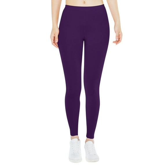 GZWYHT Leggings for Women,Yoga Pants Women,Women Low Waisted Opaque Soft Yoga Waisted Slim Pants Solid Length Pants,Tights for Women,Pants for Women,Work Pants,Purple,S