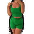 thumbnail image 1 of GZWYHT Lounge Sets for Women Comfy Sets for Women Clothing Women Ribbed Crop Tank Top High Waist Leggings Active Wear Two Piece Sets for Women Two Piece Sets for Women Summer Green XL, 1 of 3